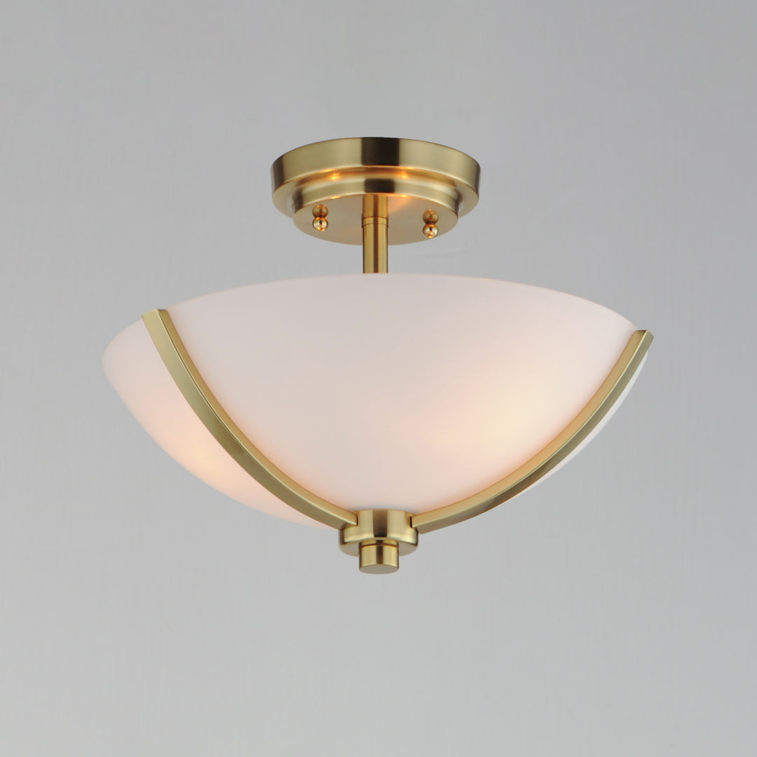 Deven 3-Light Semi-Flush Mount Satin Brass alternate view