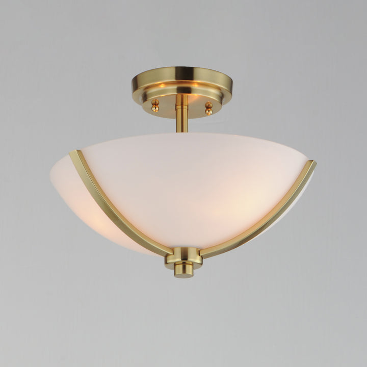 Deven 3-Light Semi-Flush Mount Satin Brass alternate view