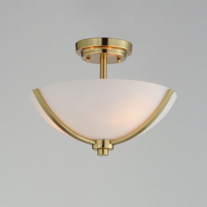 Deven 3-Light Semi-Flush Mount Satin Brass alternate view