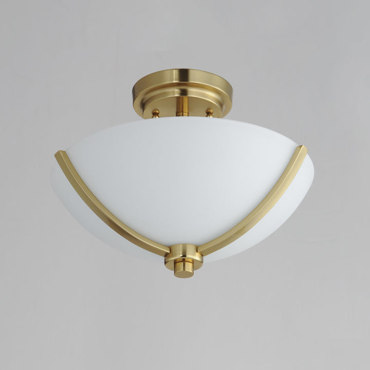 Deven 3-Light Semi-Flush Mount Satin Brass alternate view