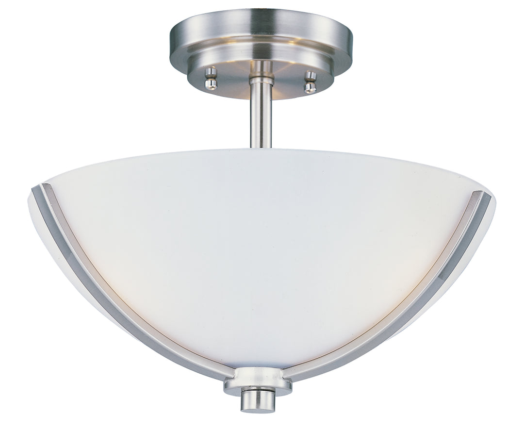 Deven 3-Light Semi-Flush Mount Satin Nickel