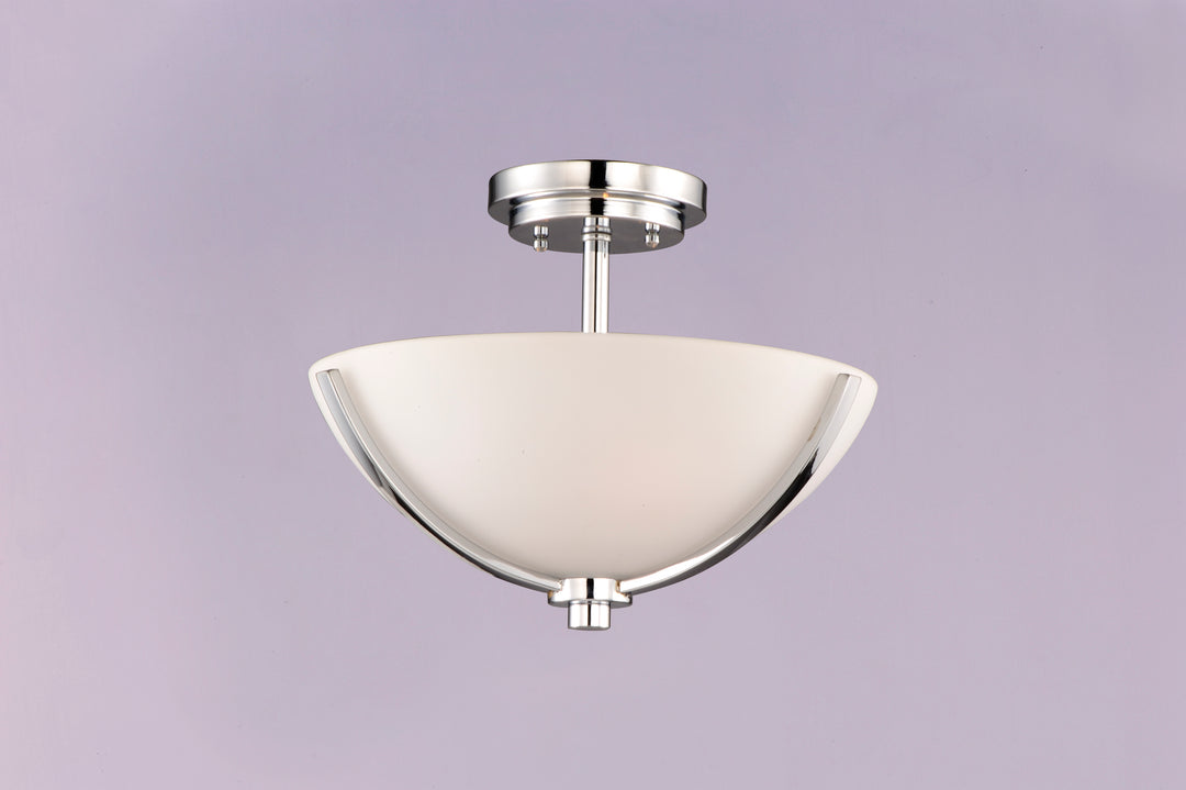 Deven 3-Light Semi-Flush Mount Satin Nickel alternate view