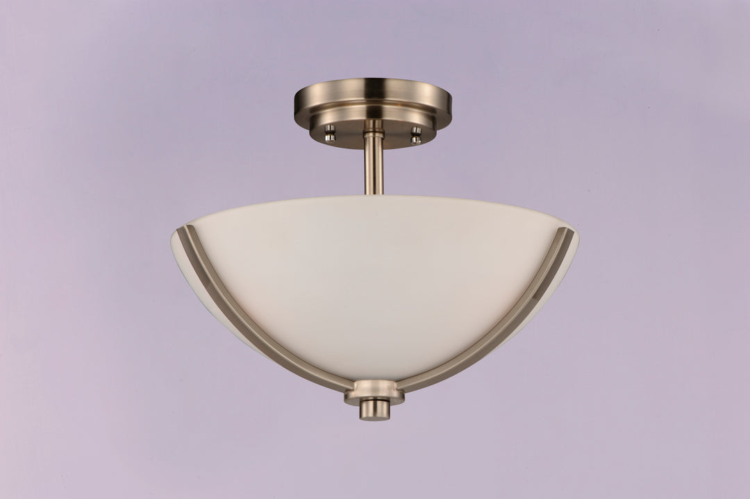 Deven 3-Light Semi-Flush Mount Satin Nickel alternate view