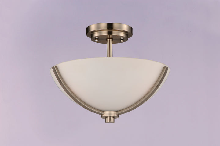 Deven 3-Light Semi-Flush Mount Satin Nickel alternate view