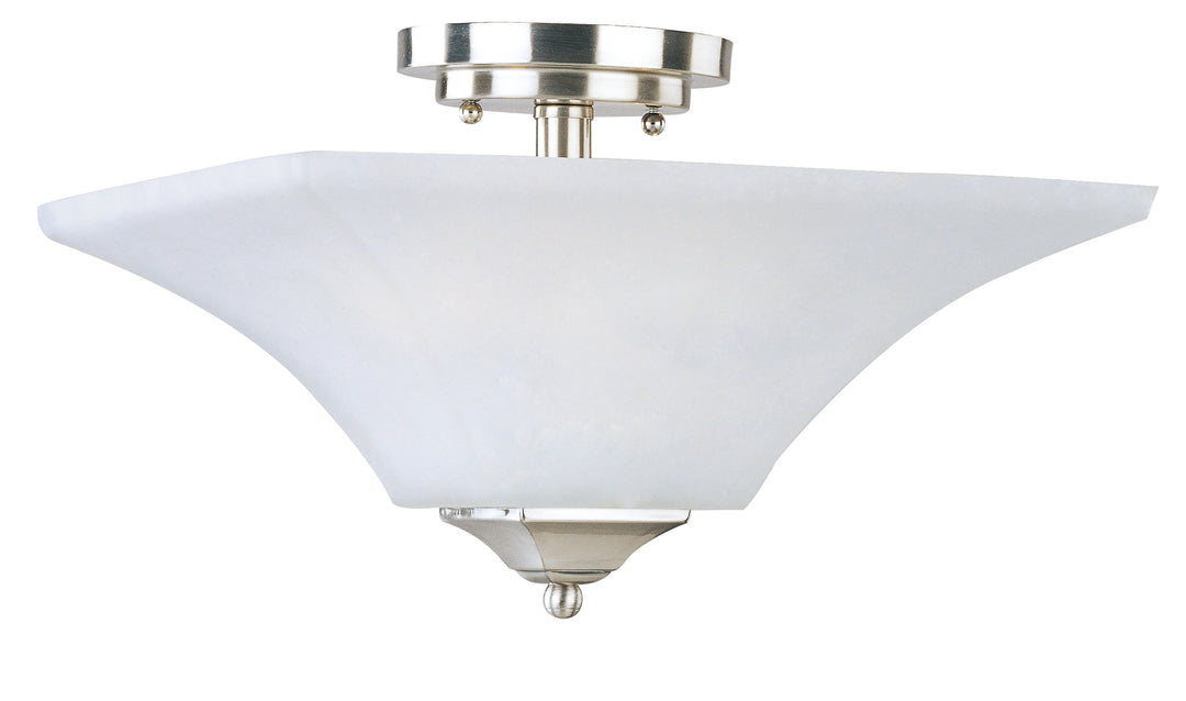 Aurora 2-Light Semi-Flush Mount Satin Nickel