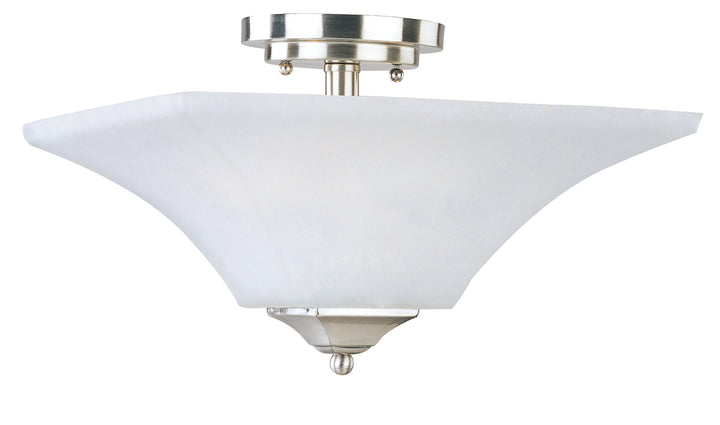 Aurora 2-Light Semi-Flush Mount Satin Nickel