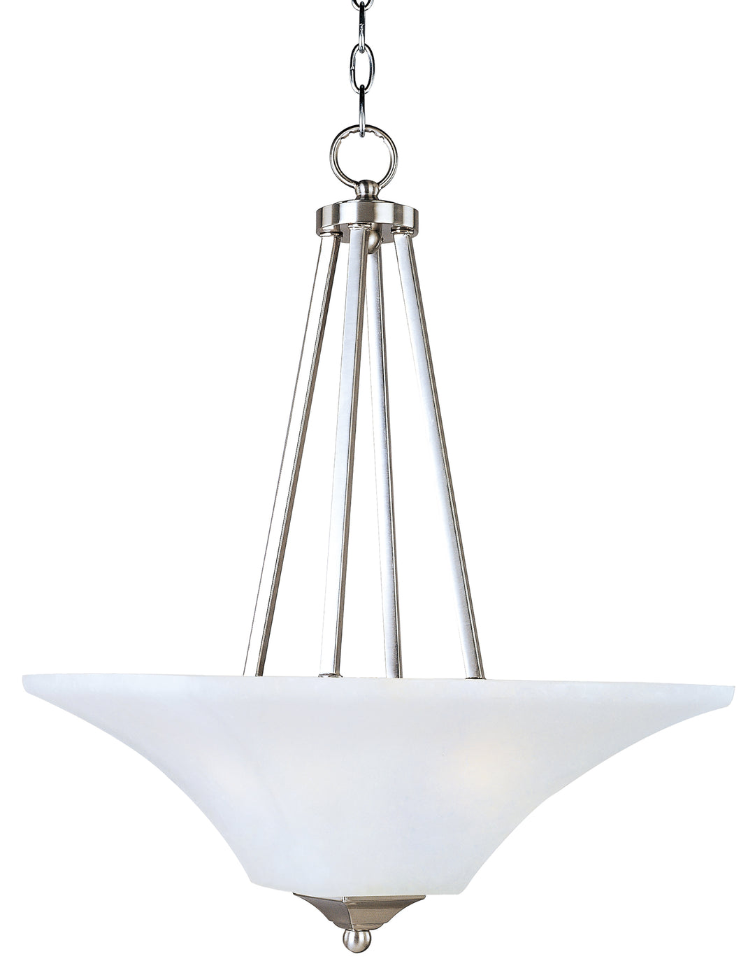Aurora 2-Light Invert Bowl Pendant Satin Nickel