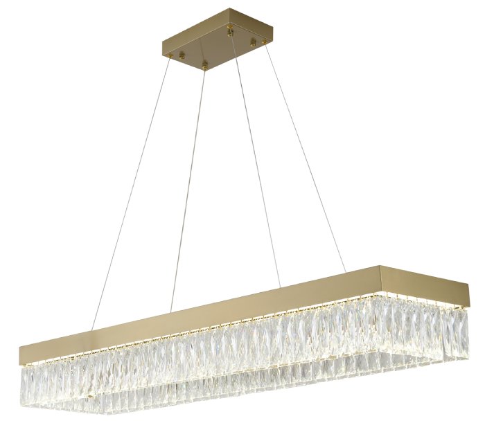 Hairline Frame LED Chandelier with Clear Hanging Crystals by Bethel - view 29