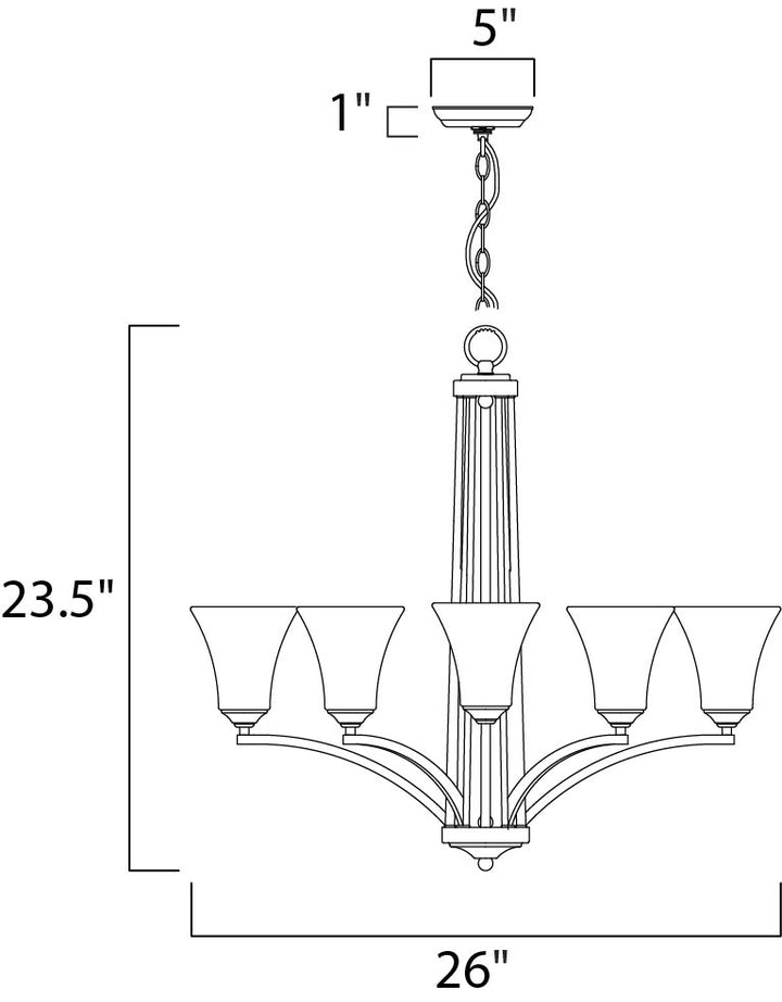 Aurora Chandelier dimensions diagram