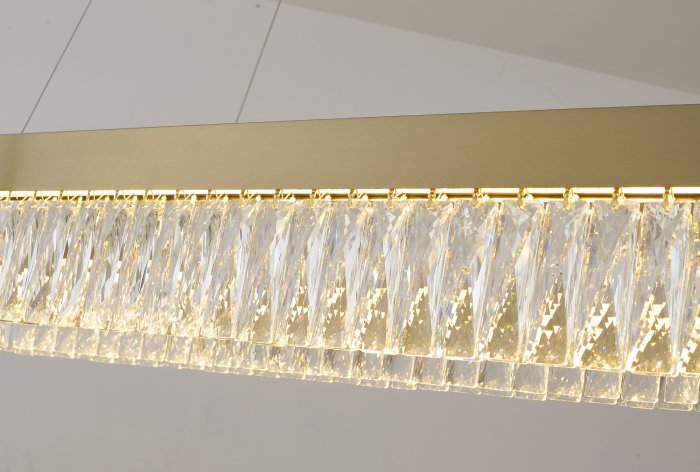 Hairline Frame LED Chandelier with Clear Hanging Crystals by Bethel - view 32