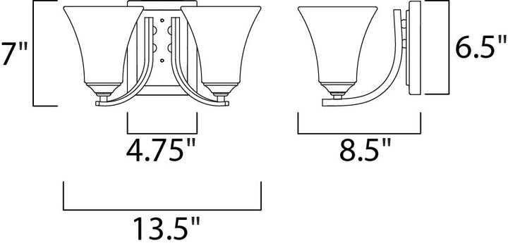 Aurora Bath Vanity dimensions diagram