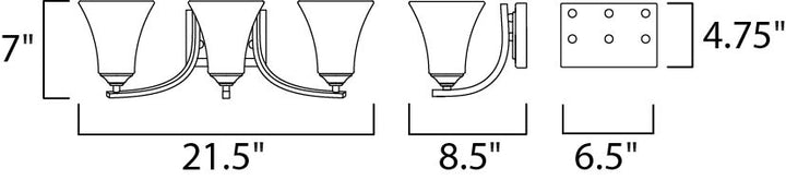 Aurora Bath Vanity dimensions diagram
