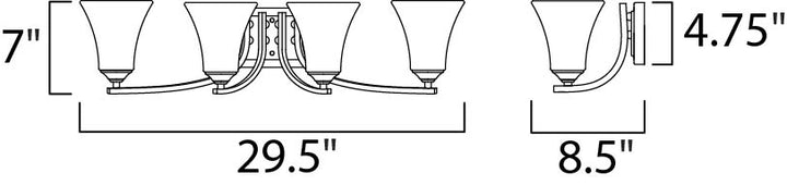 Aurora Bath Vanity dimensions diagram