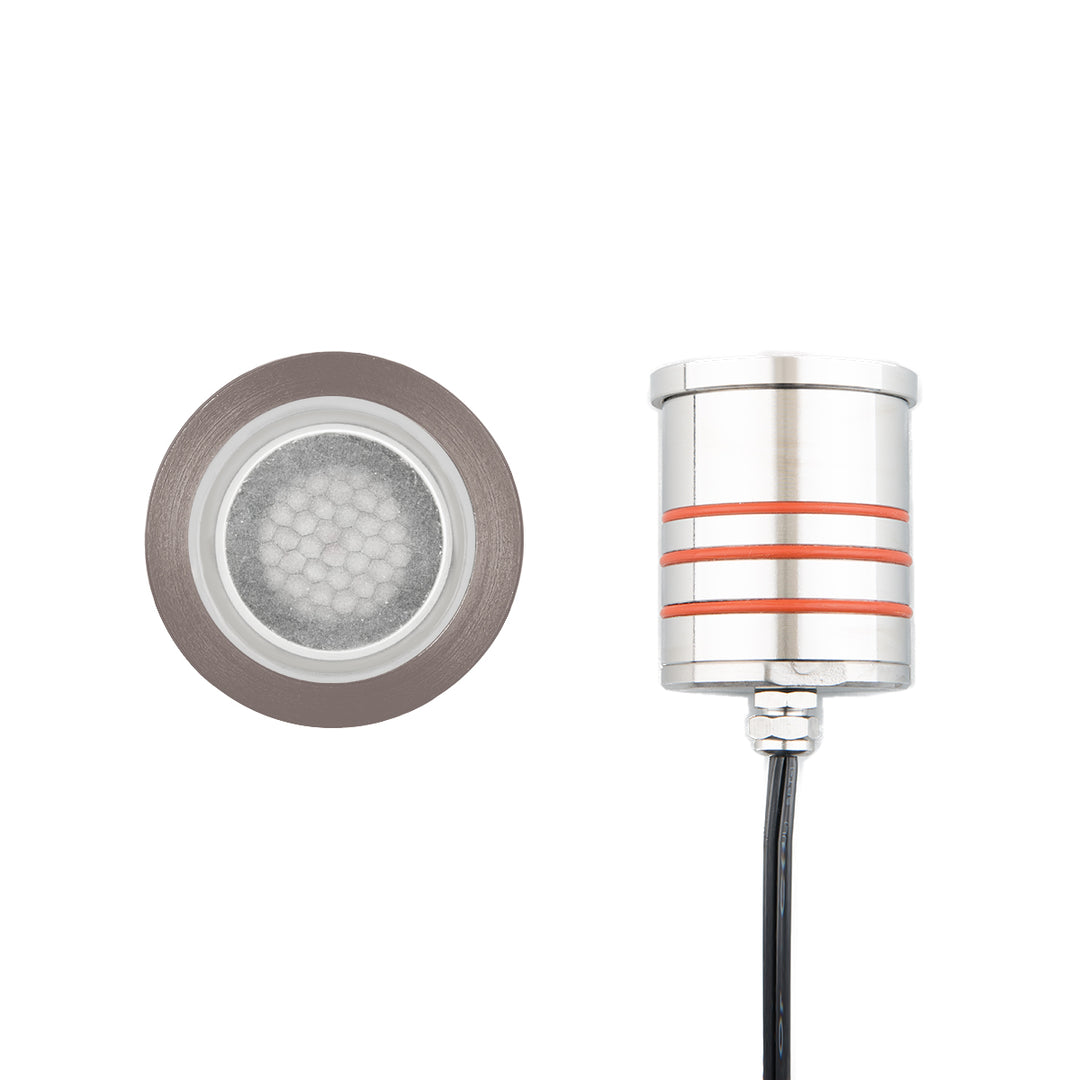 2" Inground Recessed Round Slim Hex Louver