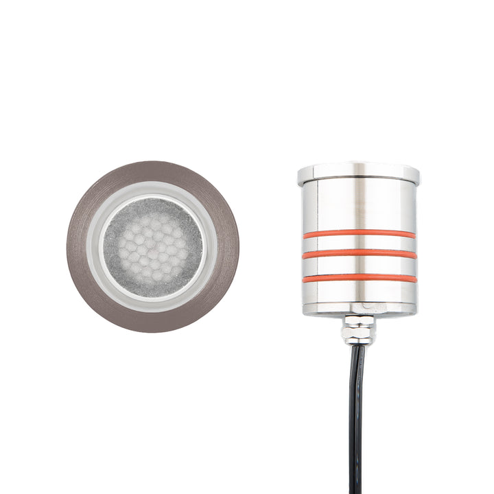 2" Inground Recessed Round Slim Hex Louver