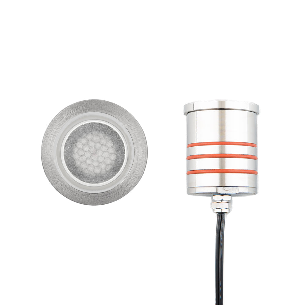 2" Inground Recessed Round Slim Hex Louver