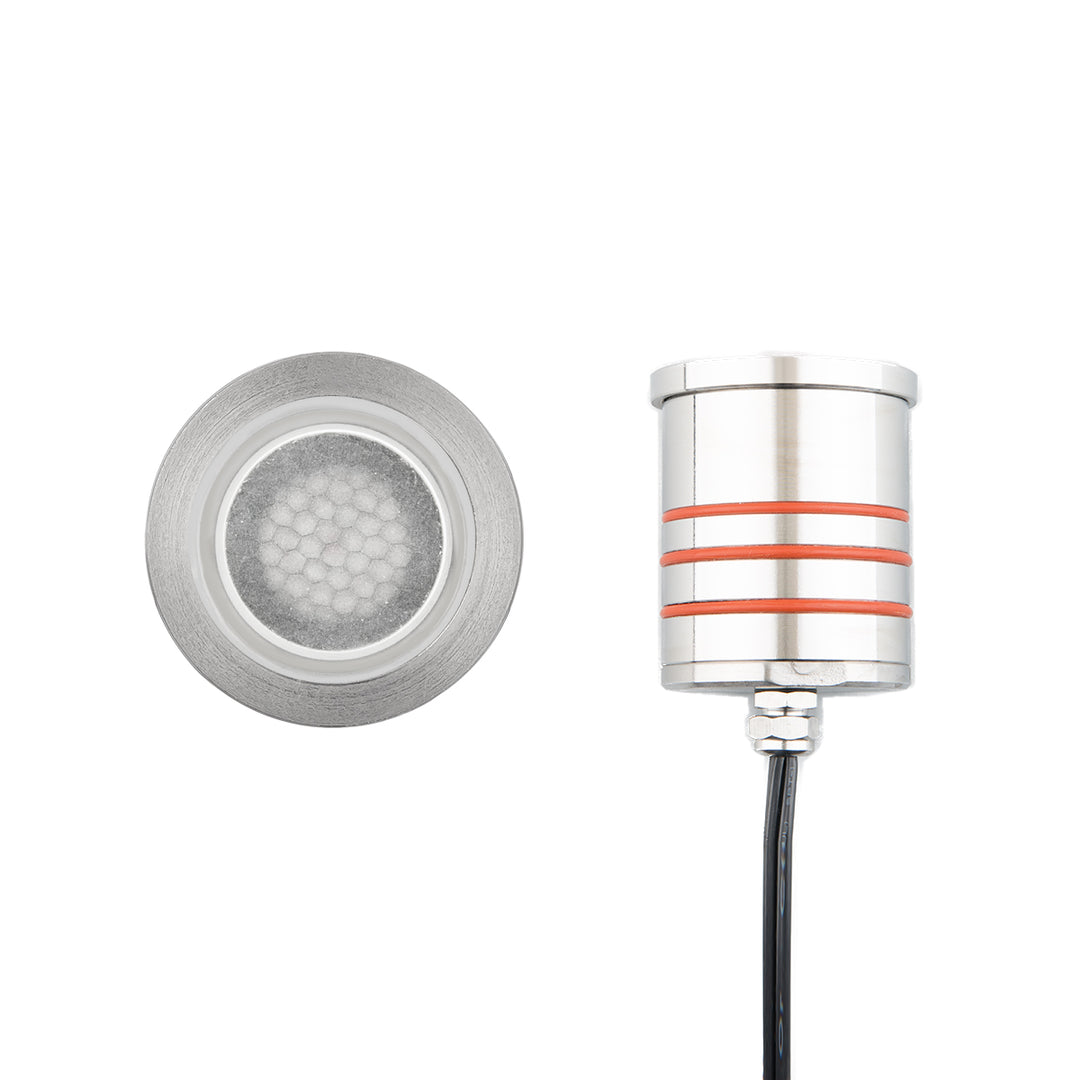 2" Inground Recessed Round Slim Hex Louver