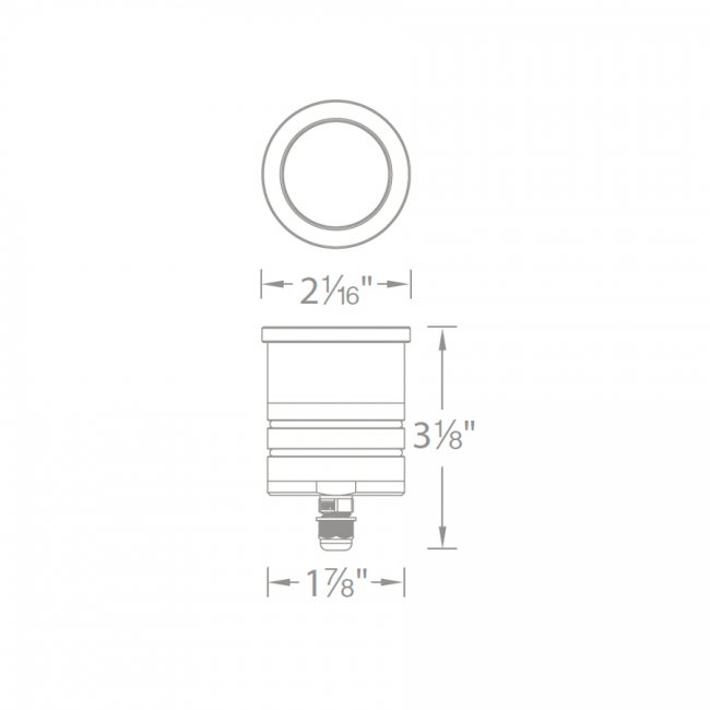 2" Inground Recessed Round Slim Hex Louver