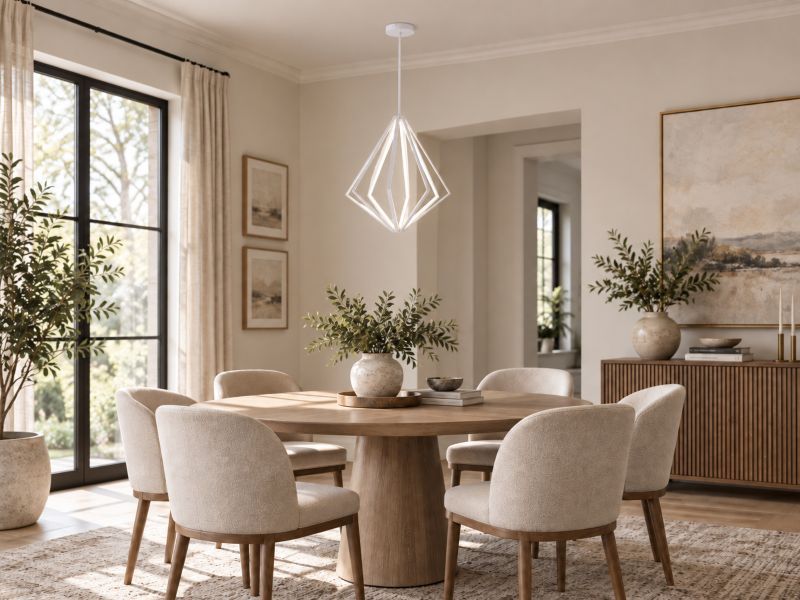 Diamond Metal LED Chandelier with Silicone Diffusers by Bethel - view 59