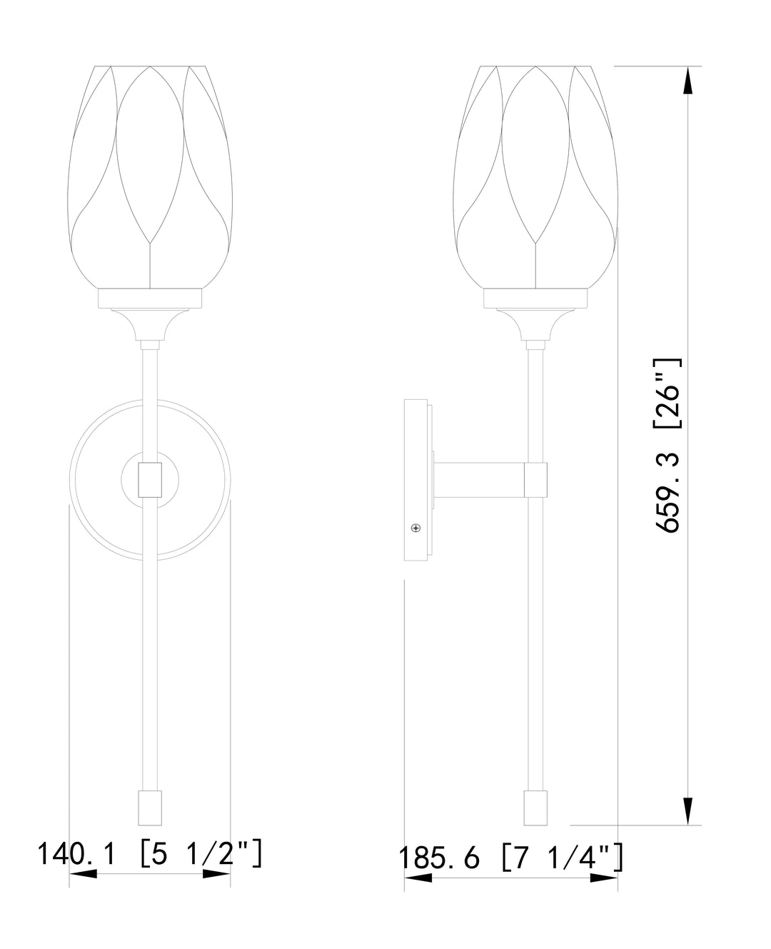 Cassian - 1 Light Wall Sconce