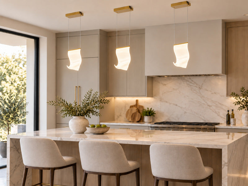 Acrylic Crumbled Sheet Pendant Light with Hardware by Bethel - view 6
