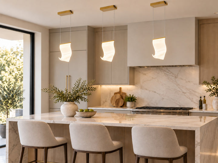Acrylic Crumbled Sheet Pendant Light with Hardware by Bethel - view 6