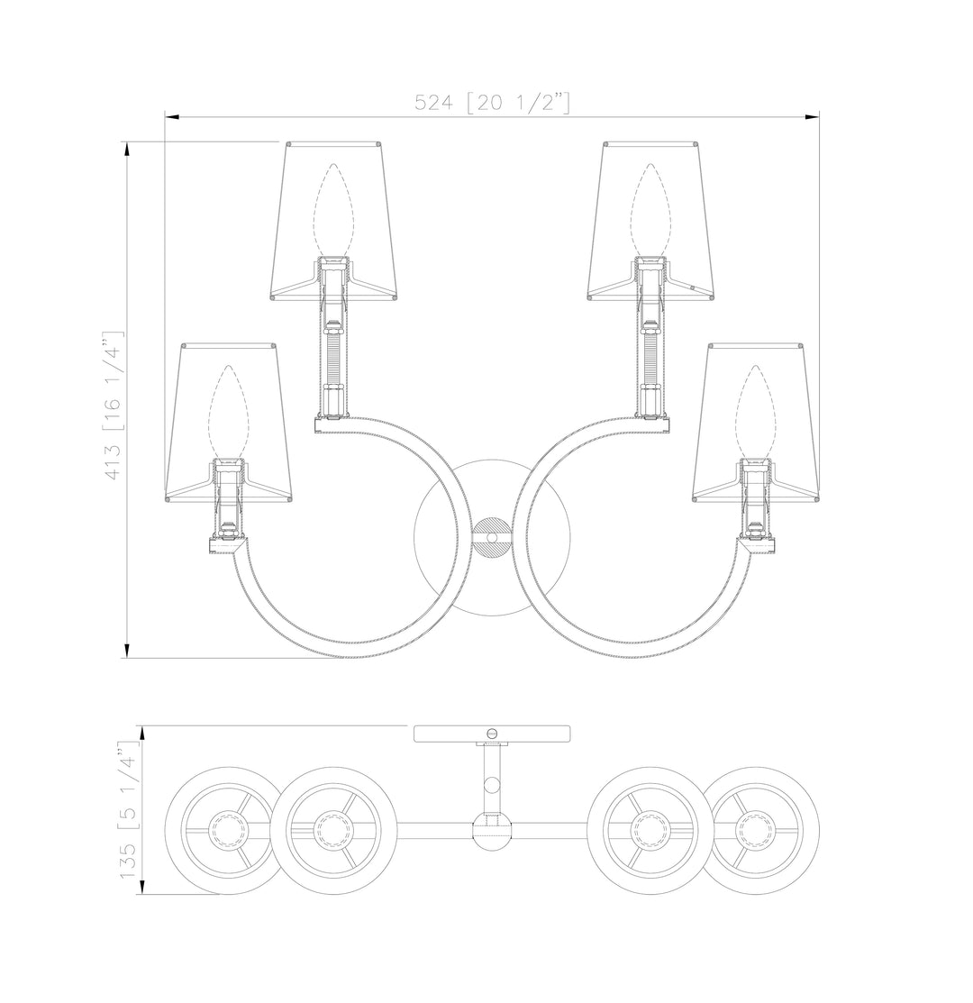Cordelia - 4 Light Wall Sconce