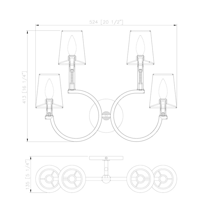 Cordelia - 4 Light Wall Sconce