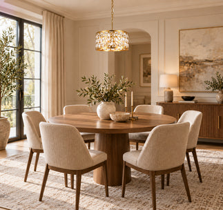 Frame Drum Chandelier with Star Clear Crystal Detailing by Bethel - view 9