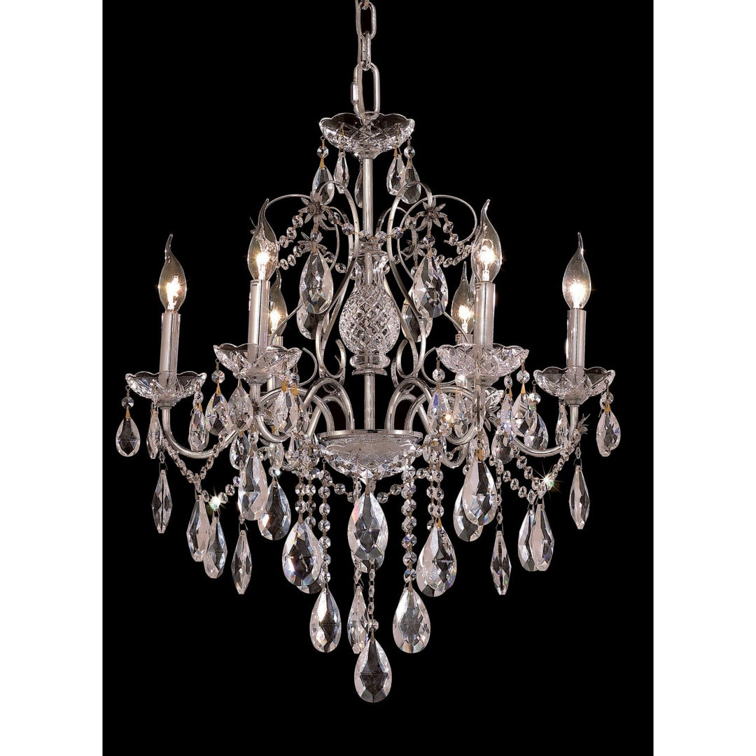 St. Francis Crystal Chandelier in Chrome by Elegant