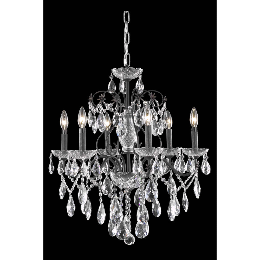 St. Francis Crystal Chandelier in Dark Bronze by Elegant