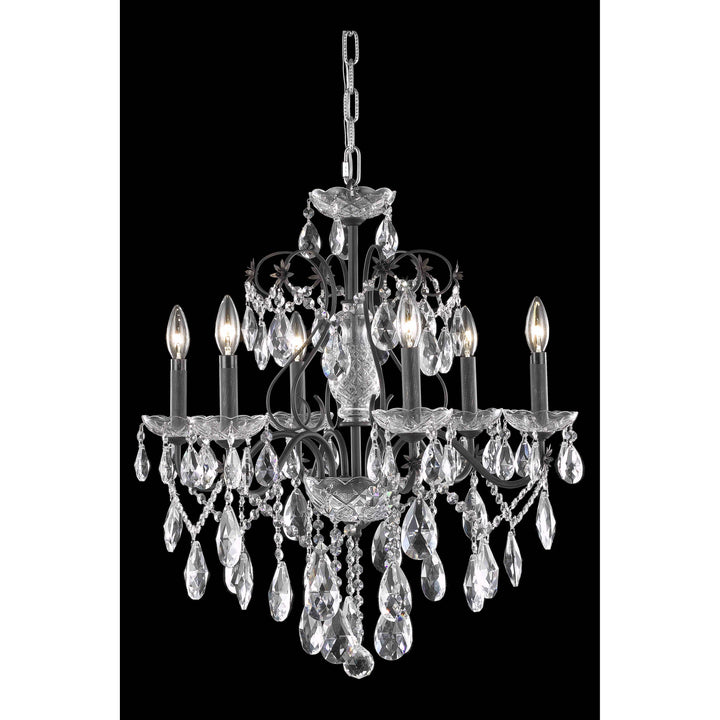 St. Francis Crystal Chandelier in Dark Bronze by Elegant