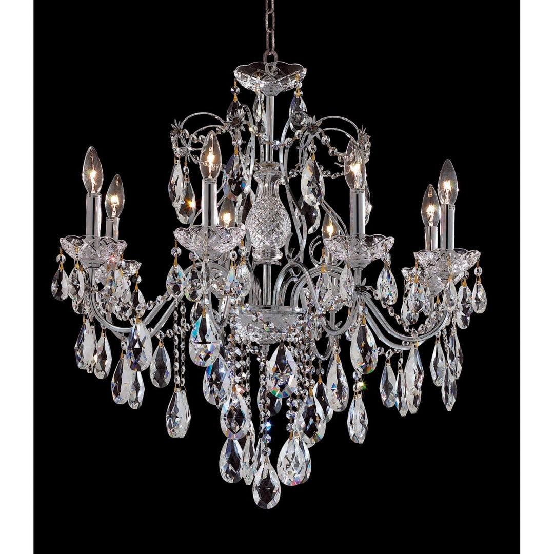 St. Francis Crystal Chandelier in Chrome by Elegant