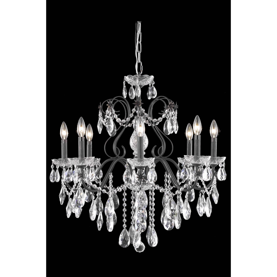 St. Francis Crystal Chandelier in Dark Bronze by Elegant