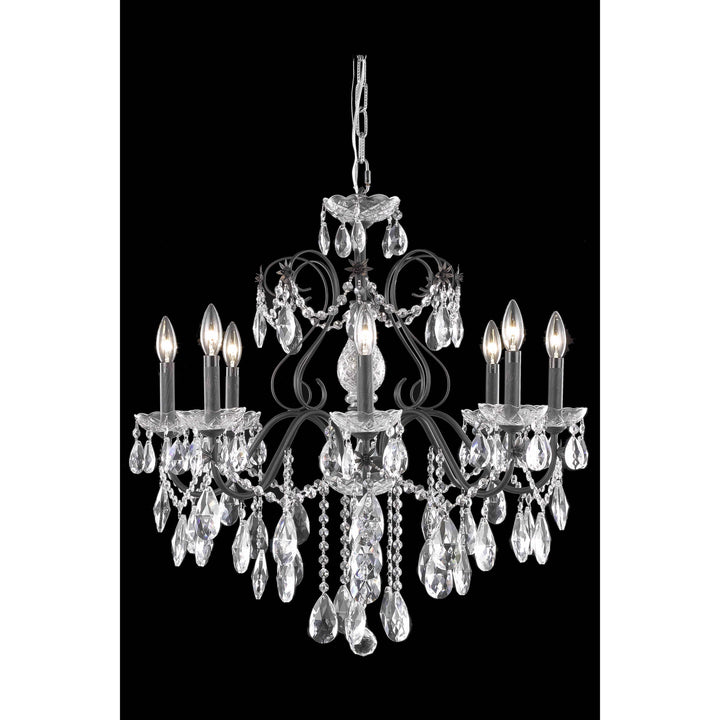 St. Francis Crystal Chandelier in Dark Bronze by Elegant
