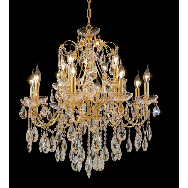 St. Francis Crystal Chandelier in Gold by Elegant