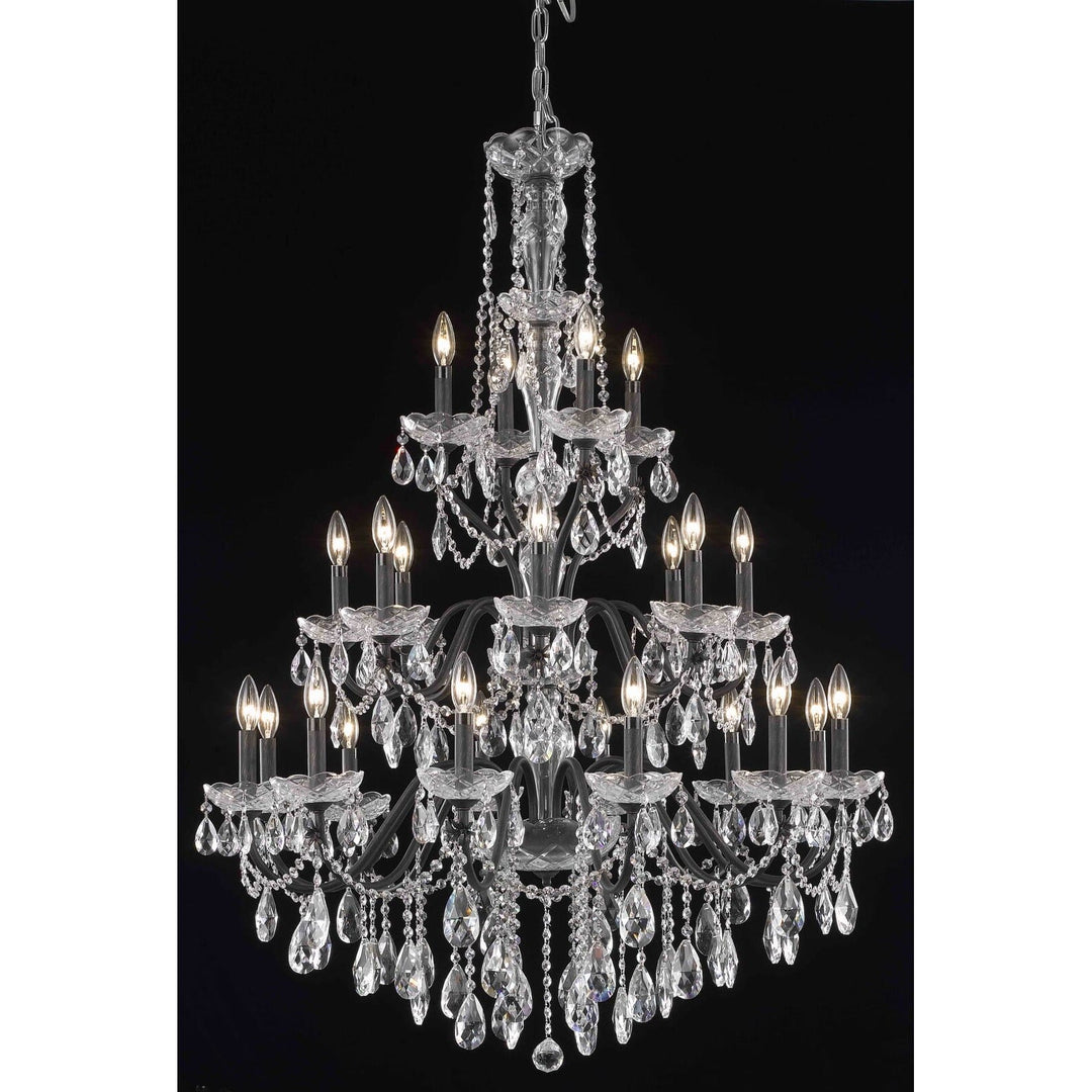 St. Francis Crystal Chandelier in Dark Bronze by Elegant