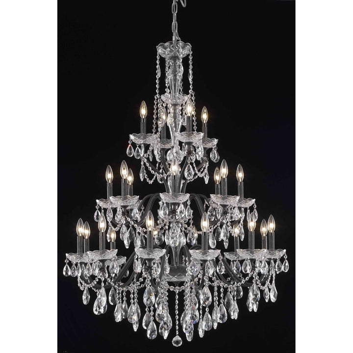 St. Francis Crystal Chandelier in Dark Bronze by Elegant