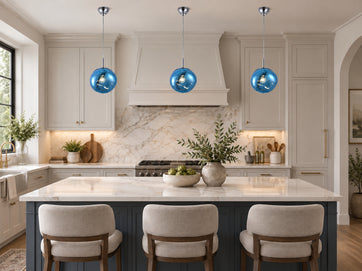 Orb Acrylic Single Pendant Light with Hardware by Bethel - view 6