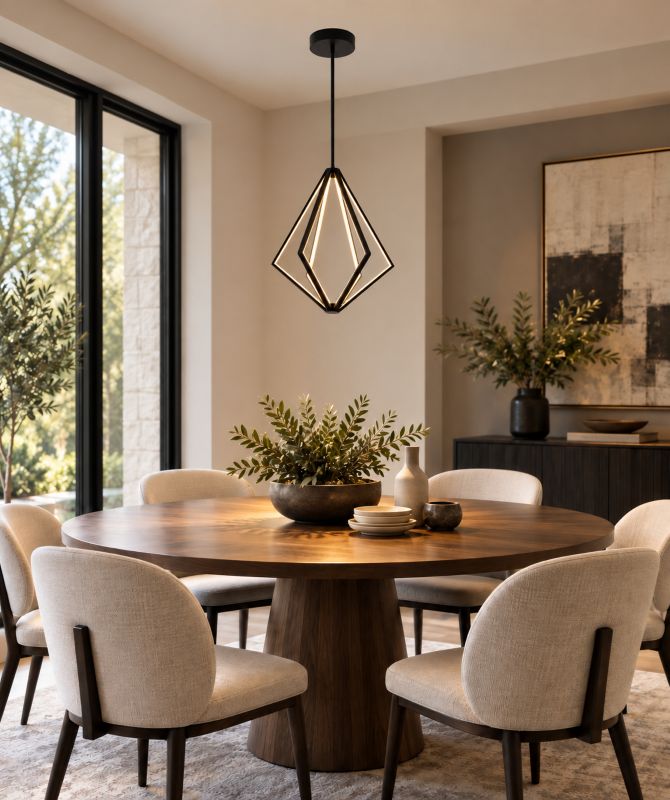 Diamond Metal LED Chandelier with Silicone Diffusers by Bethel - view 23