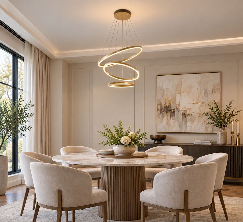 Three Halo Ring Frame LED Ceiling Fixture by Bethel - view 18