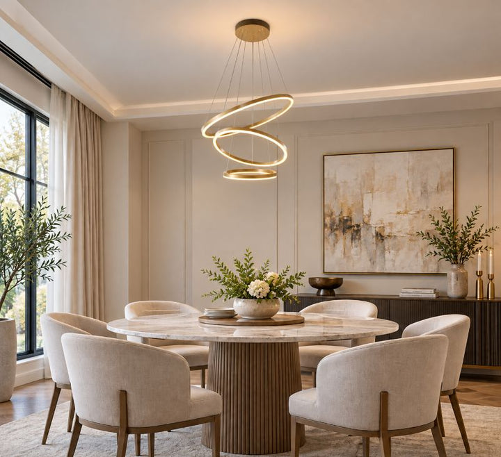 Three Halo Ring Frame LED Ceiling Fixture by Bethel - view 18
