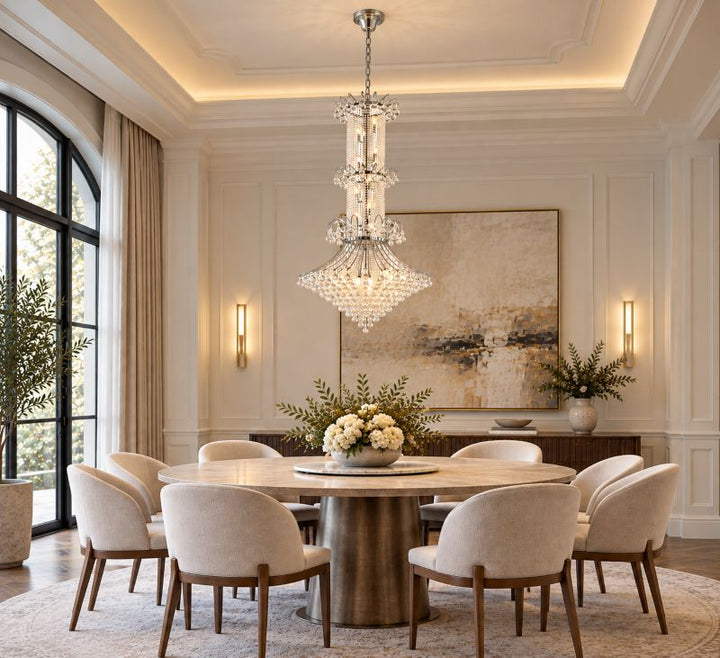 Frame Waterfall Chandelier with Clear Hanging Crystals by Bethel - view 13
