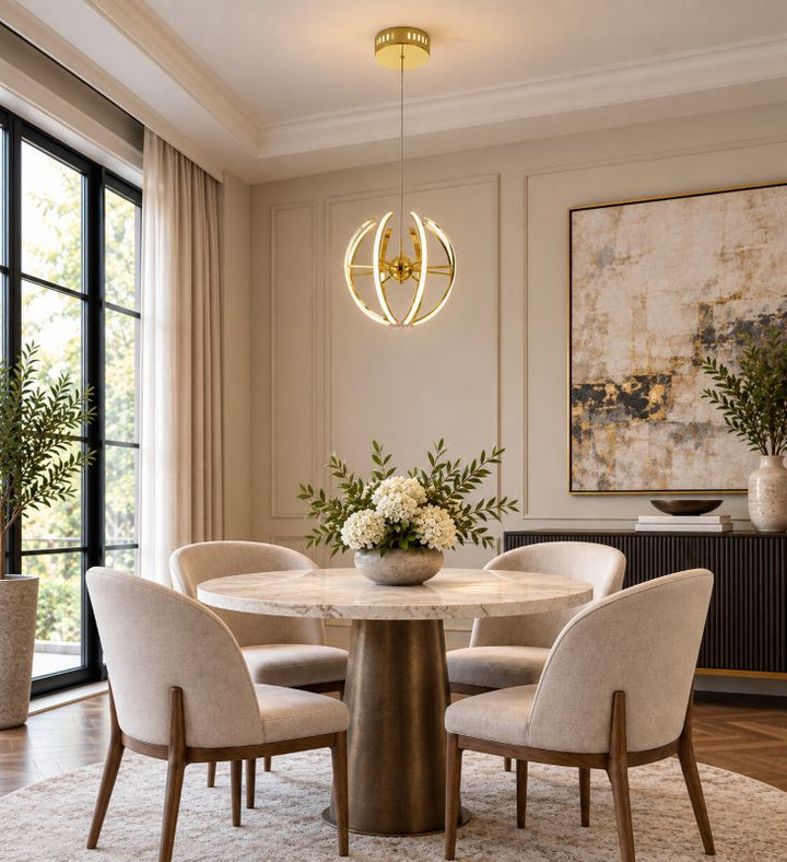 Aluminium Frame LED Chandelier with Acrylic Diffusers by Bethel - view 11