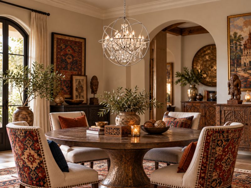 Cage Chandelier with Clear Hanging Crystals by Bethel - view 17