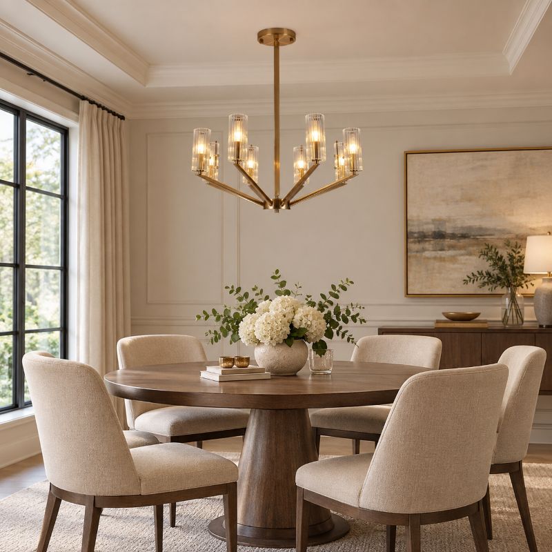 Frame Ceiling Fixture with Clear Glass Cylinder Shades by Bethel - view 10