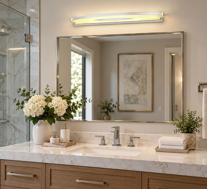 Chrome Vanity Light by Bethel - view 5
