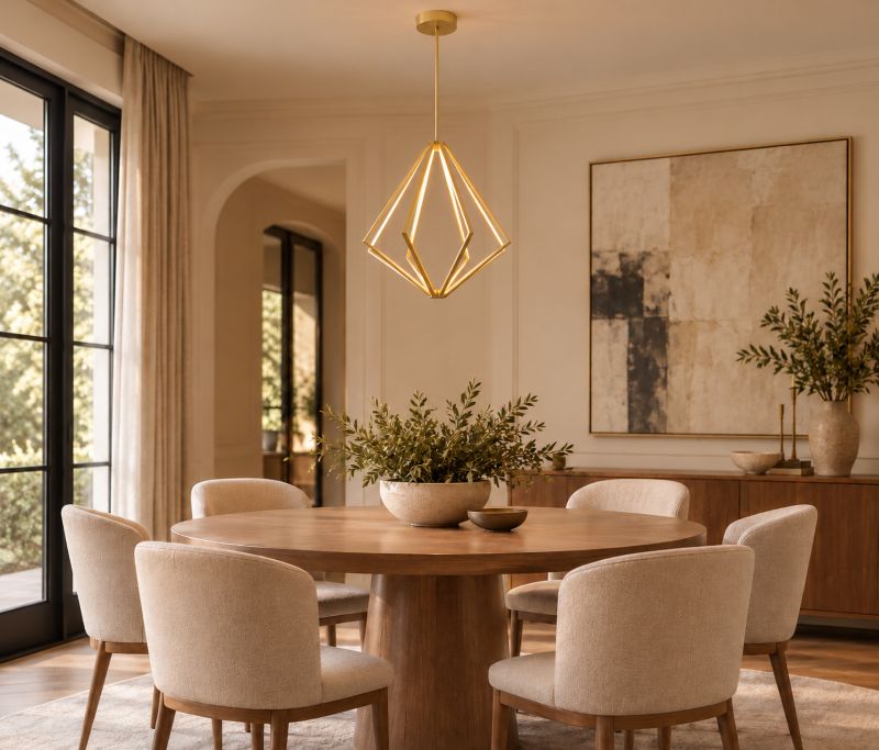 Diamond Metal LED Chandelier with Silicone Diffusers by Bethel - view 51