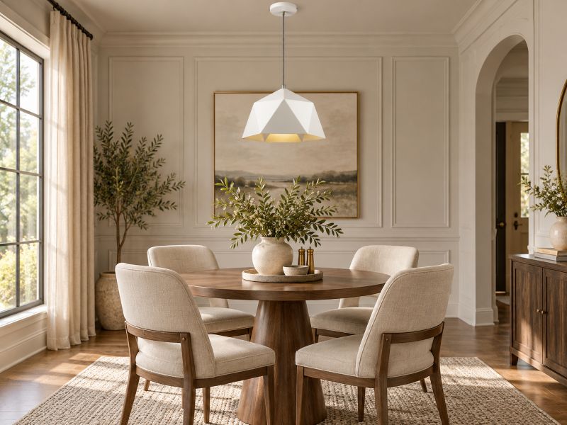 Metal Shade Single Pendant Light with Interior by Bethel - view 17