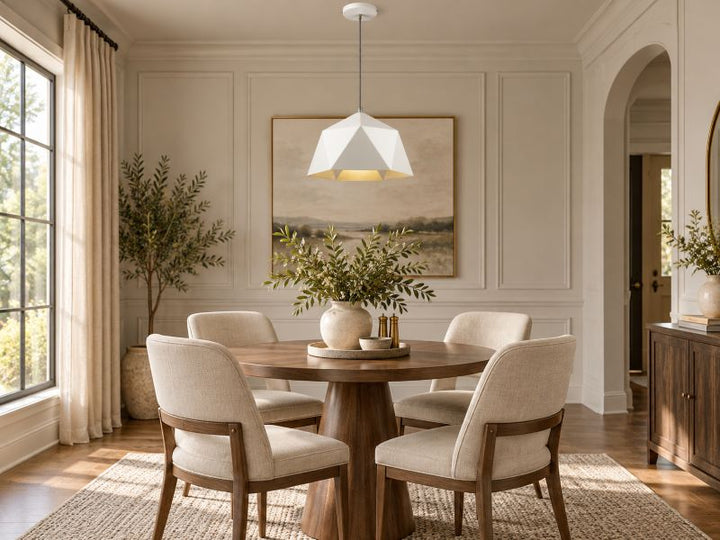 Metal Shade Single Pendant Light with Interior by Bethel - view 17